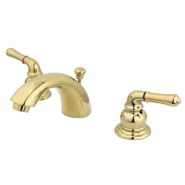 Mini-Widespread Bathroom Faucet, Polished Brass